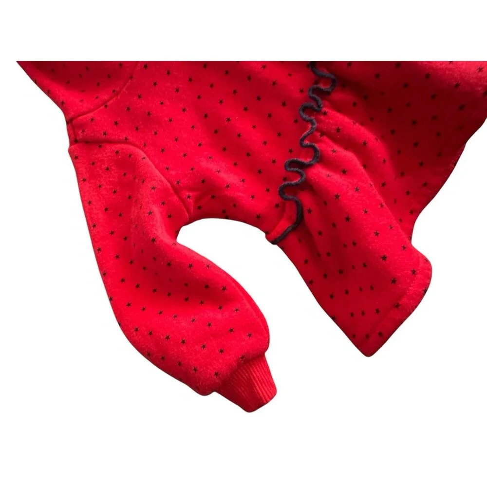 Girls Tommy Hilfiger 3-6‎ Months Red Sweater Blue Stars Baby Girls